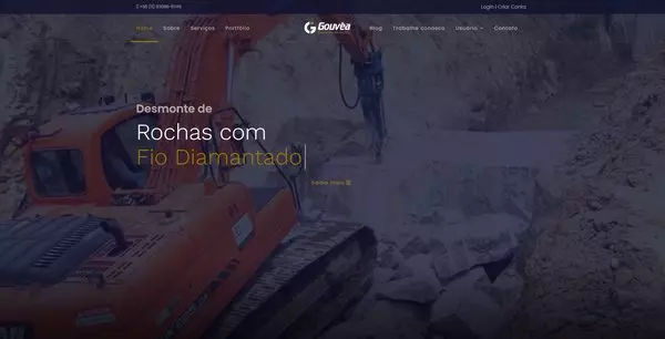 Print da capa do site da Gouvêa feito pela Inserver