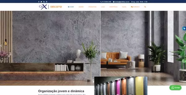 Print da capa do site da GTEX feito pela Inserver